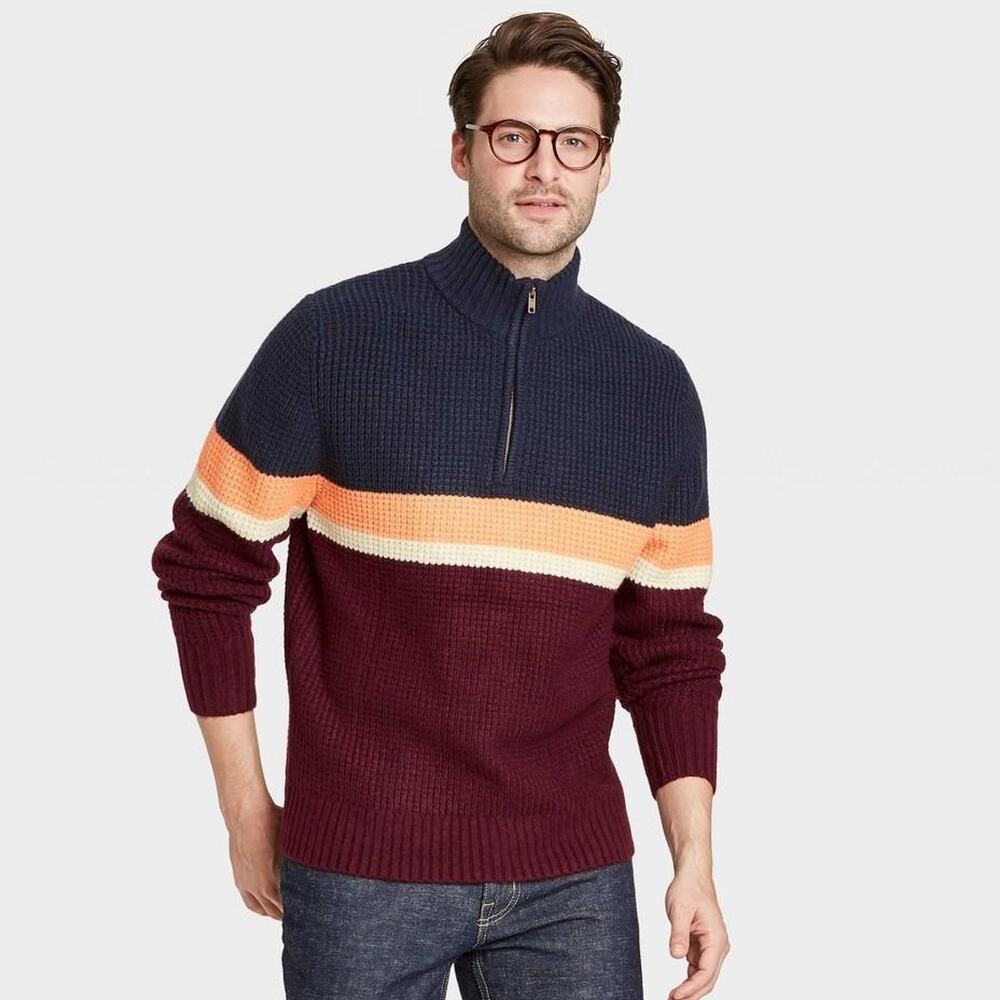 Goodfellow Men's Pullover 1/4 Zip Knit Sweater Small